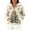 Khaki, variant on Women's Casual Fashion Long-Sleeve Zip-Up Fleece Hooded Cardigan with Christmas Print, Cozy and Warm for Winter Season,Wine,XL