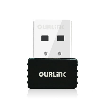 OURLINK 600Mbps AC600 Dual Band USB WiFi Dongle & Wireless Network Adapter for Laptop / Desktop Computer - Backward Compatible with 802.11 a/b/g/n Products (2.4 GHz 150Mbps, 5GHz