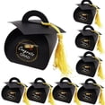 thumbnail image 1 of Graduation Cap Candy Boxes for Party Favors – Mini Paper Gift Boxes with Doctoral Cap Design – Foldable Treat Boxes for Graduation Parties, Celebrations and Events, 1 of 5