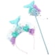 thumbnail image 4 of KAKOWELY 1 juego de diadema con corona de sirena, cola de sirena con lentejuelas, aro para el pelo, varita de hada, accesorios para disfraz de sirena, 4 of 5