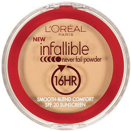L'Oreal Paris Infallible 16 Hr Never Fail Powder, Natural Beige, 668, 0.3 oz