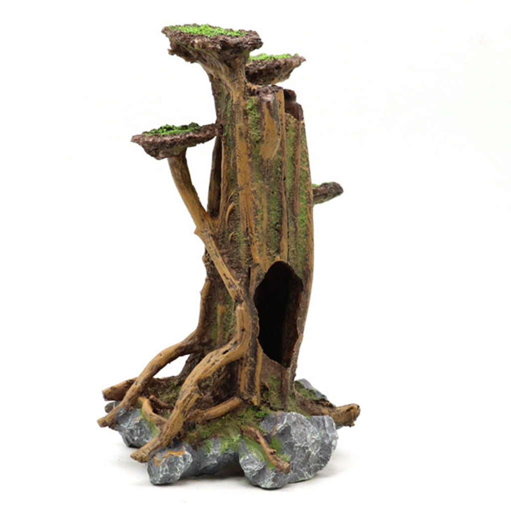 Resin Tree Trunk Simulation Bonsais Landscape Tree Trunk for Fish Tank DIY Decor