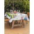 thumbnail image 2 of Happy Easter Outdoor Tablecloth - 60x84 Inch Rectangle Dining Table Cover, Watercolor Truck Eggs Flowers Butterfly Botanical Waterproof Outdoor Table Cloth with Umbrella Hole & Zipper for Patio, 2 of 7