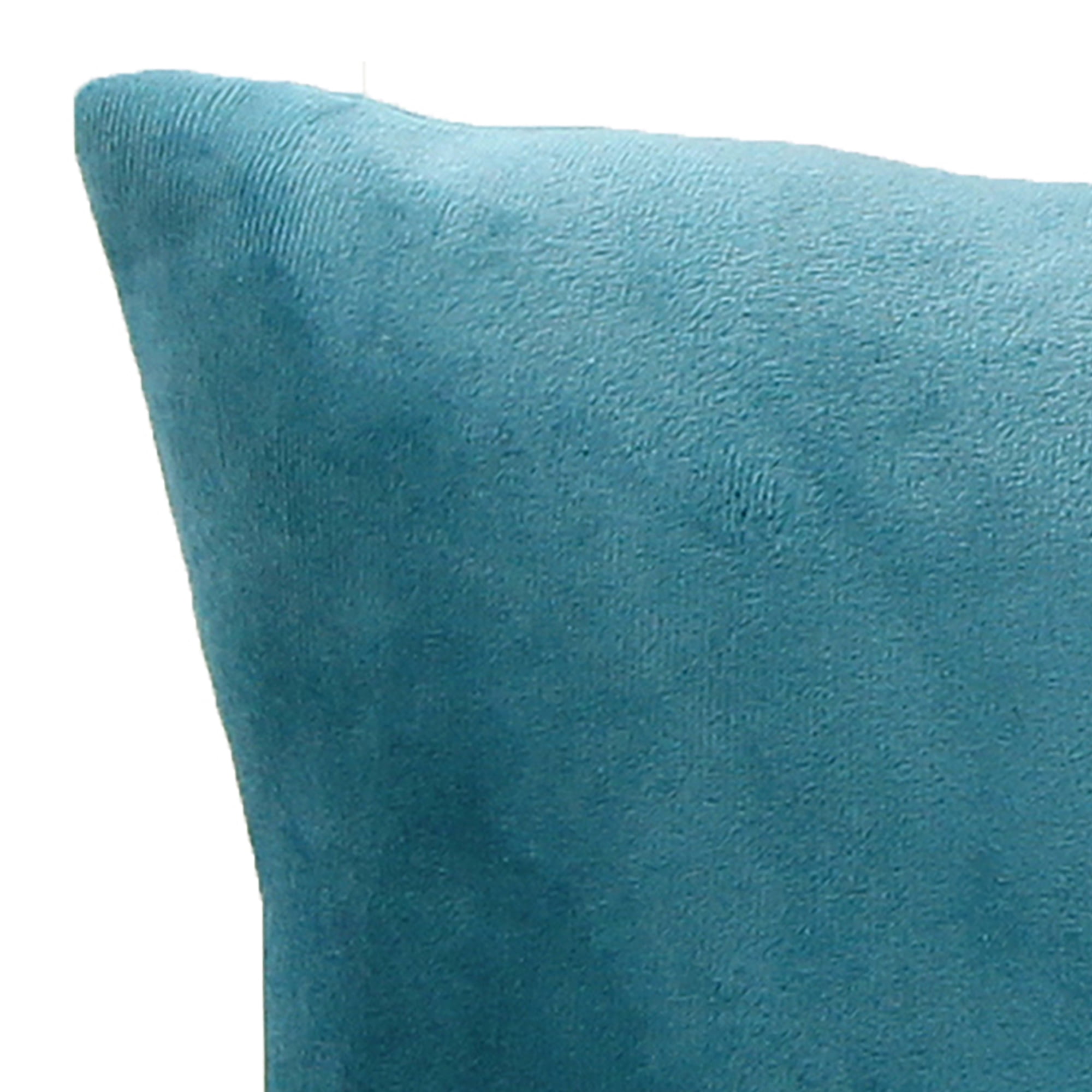 Jordan Manufacturing 20" x 14" Teal Solid Rectangular Tufted Decorative Lumbar Throw Pillow with Fabric Button