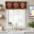 thumbnail image 2 of Black History Month Valance Curtain for Windows Vintage Red Yellow Green Love Heart in Hands Brown Rod Pocket Curtain Valances Short Window Treatments for Kitchen Bathroom Laundry 60 x 18 Inch, 2 of 9