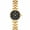 Goldblack, variant on Women's Sunray Round Watch: Analog Quartz Movement Removable Alloy Band Sunray Dial Daily Bracelet Wristwatch for Women