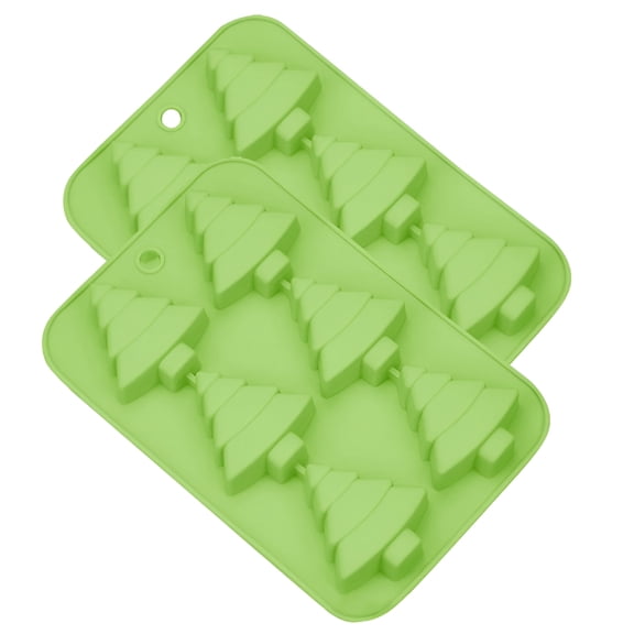 ACDANC Christmas Cake Pan,Christmas Tree Cake Pan,6 Cavities Silicone Christmas Tree Baking Molds for Party Favor Supplies Mousse Cake Muffin Baking,Green Christmas Tree Mold