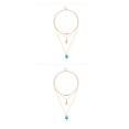 thumbnail image 1 of Collar de cadena de moda sweethay hojas universales ajustables joyería turquesa colgantes resistentes, 1 of 6