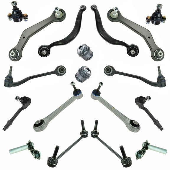 TRQ Control Arm Ball Joint Tie Rod Sway Bar SuspensionSet for 00-03 BMW X5 E53 PSA56127