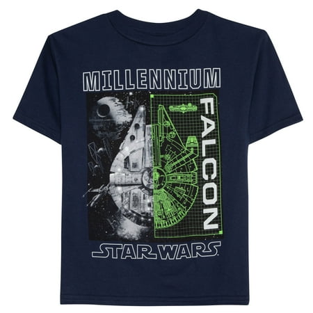 Star Wars Ap Falcon Grid Boys Tee