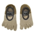 thumbnail image 4 of Unique Bargains 1 Pair Five Toe Socks Non-Slip Classic Socks for Women Khaki, 4 of 6