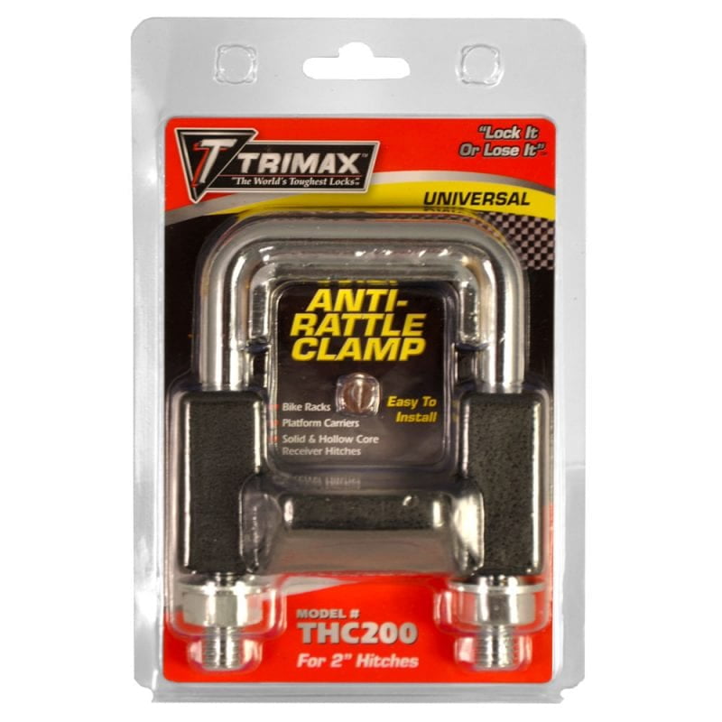 Trimax THC200 Universal Hollow & Solid Core For 2 Hitch Anti-Rattle Clamp 