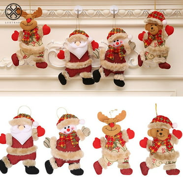 〖Hellobye〗4Pcs Christmas Ornaments Gift Santa Claus Snowman Tree Toy ...