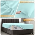 thumbnail image 6 of Lux Decor Collection King Bed Sheets - 16 Inch Deep Pocket 6 Piece Microfiber Bedding Sheets & Pillowcase Sets - Ice Blue, 6 of 11