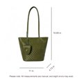 thumbnail image 4 of WeaveCC Women's Woven Leather Tote Bag Large Capacity Shoulder Handbag with Hanging Tag Multiple Colors, 4 of 8