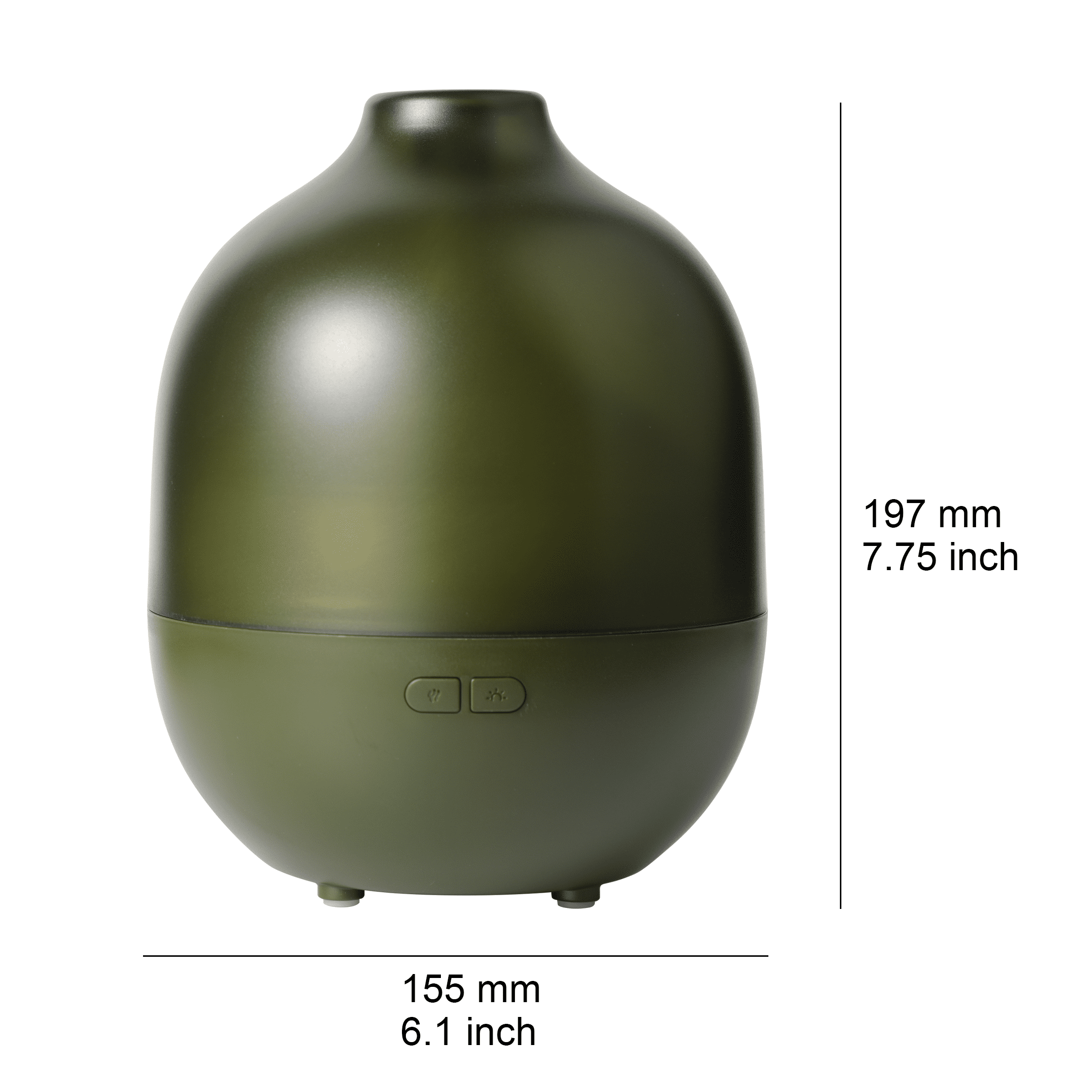 Mainstays Ultrasonic 300mL Oil Diffuser, Translucent Green, Cool