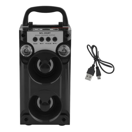 Portable Handheld Outdoor bluewtooth Stereo wirweless Speakers FM Radio TF Card AUX Music Player For Party Office MS-206BT