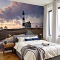 thumbnail image 2 of Wallpaper Bodie Island Lighthouse Cape Hatteras National Seashore Peel and Stick Wall Murals 100"H x 144"W Removable PVC Wall Paper Self-Adhesive Wall Paintings Art Decor for Bedroom Living Room, 2 of 7
