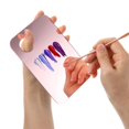 thumbnail image 4 of 2Pcs Cosmetic Makeup Palette, Nail Art Palette with 2Pcs Spatula, DIY Makeup Mixing Palette, Beauty Salon Color Cream Mixing Palette, Nail Art Painting Mixed Color Palette for Women GIrls, Pink&Clear, 4 of 6