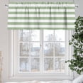 thumbnail image 5 of Geometric Sage Valances for Windows, 54 x 18in, Green Stripes Rod Pocket Kitchen Valance Curtain Light Filtering Window Treatments for Living Room Bedroom, 1 Panel, 5 of 7