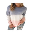thumbnail image 2 of T-shirts à Manches Longues Imprimés Dégradés pour Femmes, 2 of 2