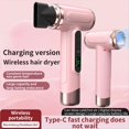 thumbnail image 3 of Secador de Pelo Portátil con Carga USB, Agarre Ergonómico, Aire Caliente y Frío, 200 W, Secado Rápido, con Boquilla para Viajes, A, 3 of 8