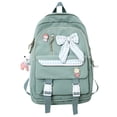 thumbnail image 2 of YardChic Big Capacity Backpack Bow Decor Fashion Backpack, Cute Casual Aesthetic Daily Rucksack, Travel Rucksack for Women, Multi Pocket Waterproof Casual Backpack for Classroom Office Home Use, 2 of 9