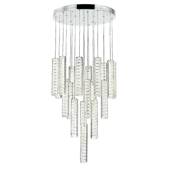 CWI Lighting Celina Contemporary Metal LED Chandelier in Chrome