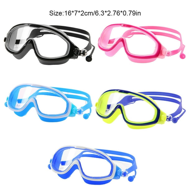 Kids Swimming Goggles Waterproof Protection With Earplugs Waterproof Children  Glasses Comfortable Kayaking Outdoor Water Sports Clear Eyeglasses Pink 