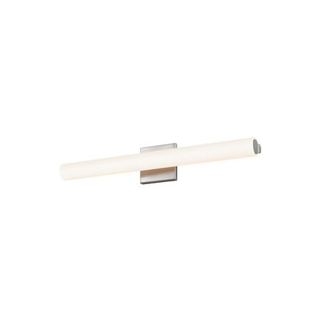 13 Sonneman Suspended Glass - Sonneman Lighting Tubo Slim Satin Nickel Flat Trim Medium 25-inch LED Vanity