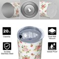 thumbnail image 4 of Pioneer Flower Floral Print Pattern 20oz Skinny Tumbler with Straw & Lid, Double Wall Vacuum Insulated Cup, Leak-Proof, Cup Holder Friendly, Hot 6H Cold 12H, 4 of 6