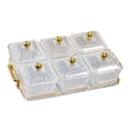 thumbnail image 2 of Caja organizadora de cuencos para servir con compartimentos y doble asa con rejilla Nordic Cookies 6 tazones transparentes, 2 of 9