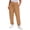 Khaki, variant on Women's Plus Size Tapered Lounge Pants Adjustable Drawstring Soft Casual Comfy Pants Elastic Cuff Ankle With Pockets (XL-5XL)