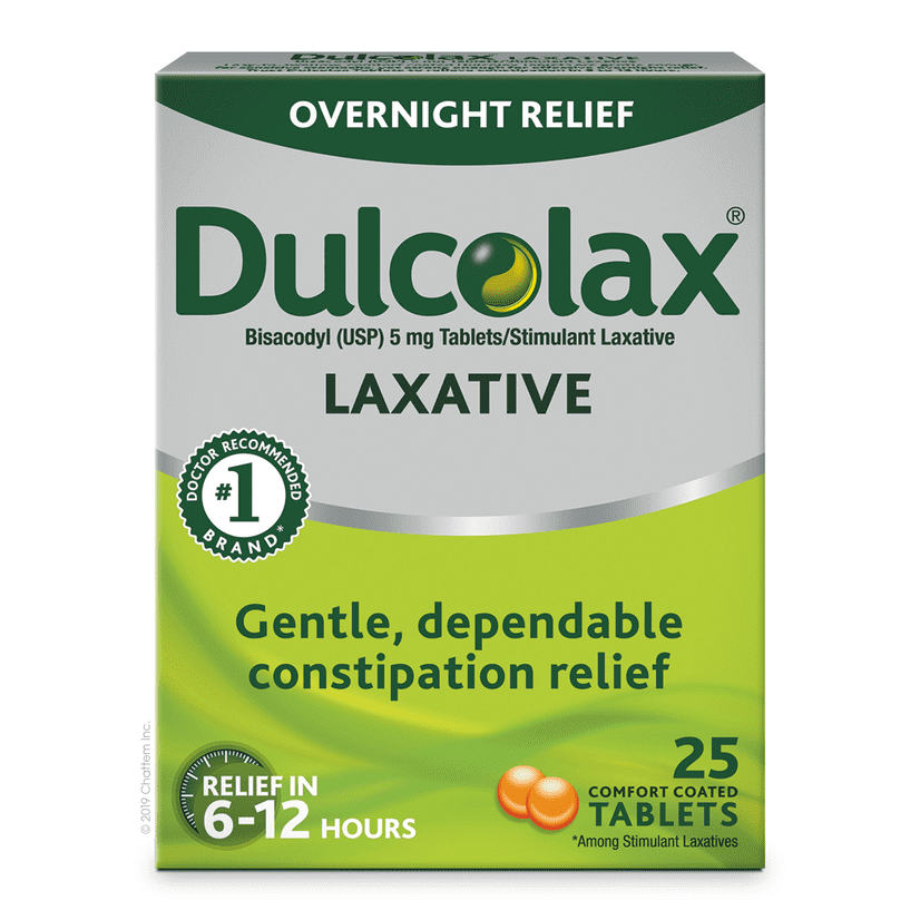 Dulcolax Laxative Tablets (25 Ct), Reliable Overnight Relief