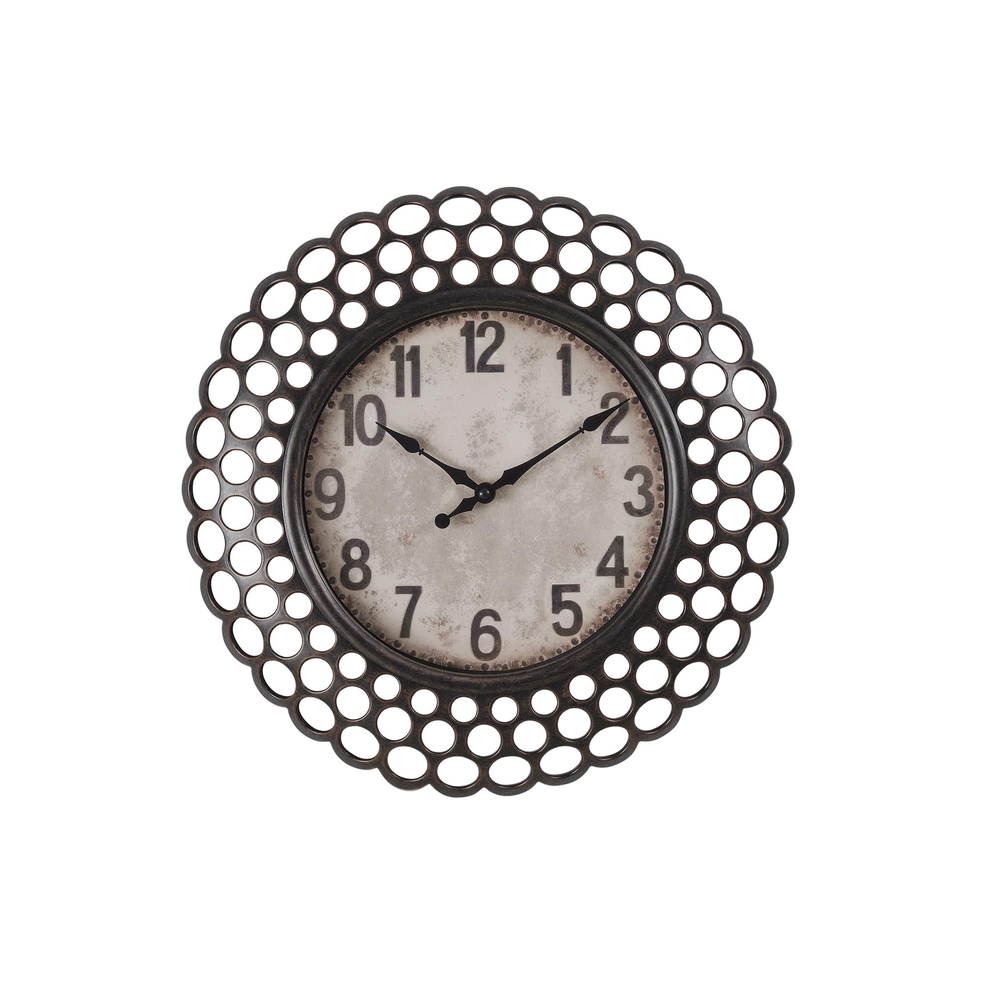 Clocks 16 Round Wall Clock Dark Green Transitional