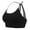 #0347-Black, variant on Women Cross Back Sports Bra Padded Built in Cups Racerback Yoga Gym Activewear for Adult Female Fitness