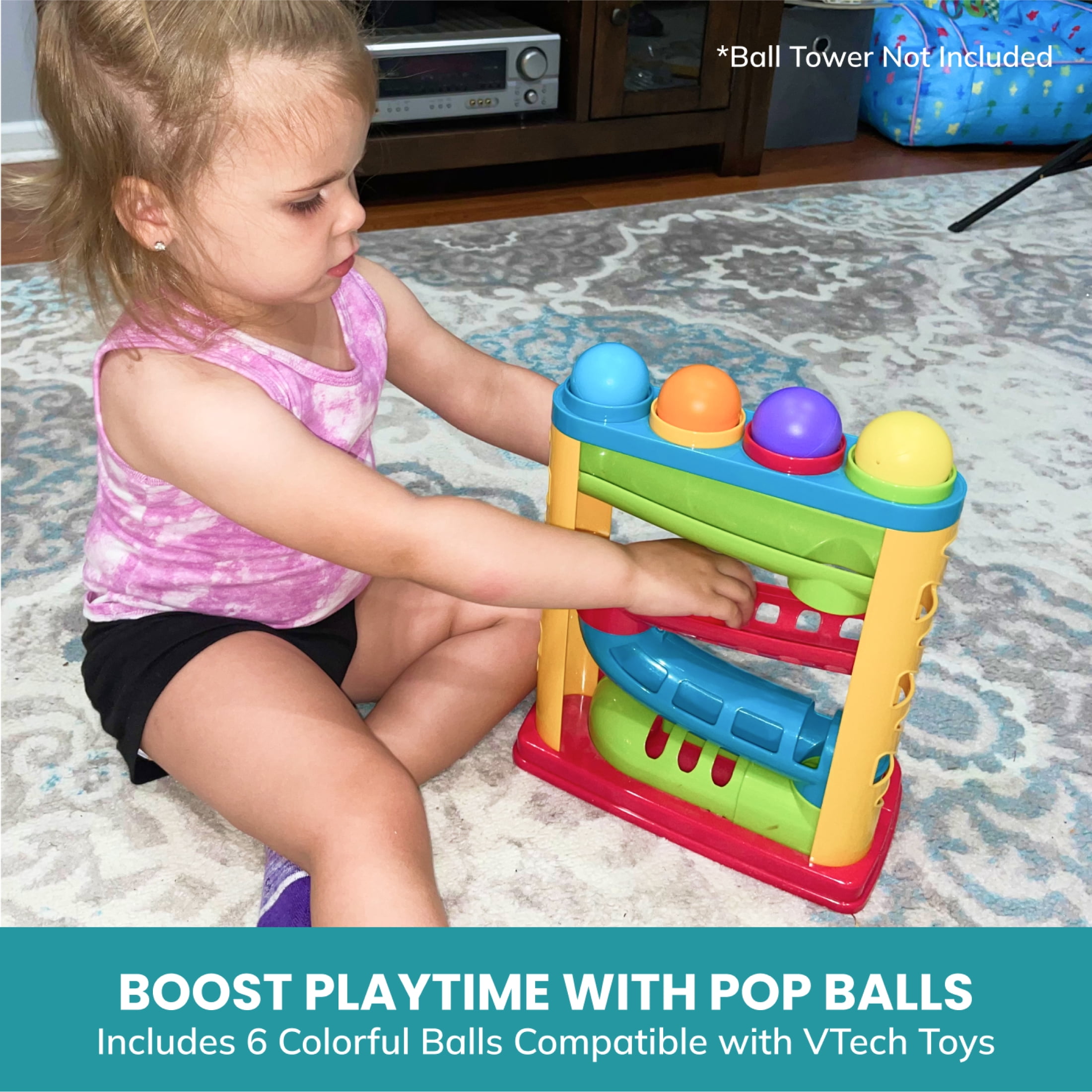 Botabee Replacement Ball Set for VTech Pop-a-Balls Push & Pop Bulldozer | 6 Balls