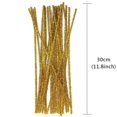 thumbnail image 2 of 12 Inch Glitter Tinsel Creative Arts Chenille Stems Pipe Cleaners for DIY Craft, 100 Pcs, 2 of 5