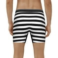 thumbnail image 7 of Men Black And White Stripe Boxer Briefs Novelty Boxer Shorts Underwear No Fly, 7 of 7