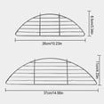 thumbnail image 3 of Bewildely Parrilla Parrilla Acero inoxidable Barbacoa Picnic Cocinar Freír Aceite al vapor Estante Red portátil Lavable Reutilizable Tablero Malla Cocina y Comedor 37x11cm Bewildely HA070698-02, 3 of 6