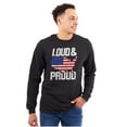 thumbnail image 4 of Loud Proud American State Flag Map Plus Size Long Sleeve Graphic Tee Shirt Brisco Brands 2X, 4 of 6