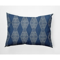 Simply Daisy, 14" x 20" Pyramid Stripe Blue Decorative Abstract Outdoor Throw Pillow