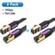 thumbnail image 1 of Vention - Paquete de 2 cables Ethernet Cat7 de 10 Gbps, cable de Internet plano de alta velocidad para Xbox, PS4, módem para juegos, enrutador, PC, RJ45 zhangyuxiang LED, 1 of 2