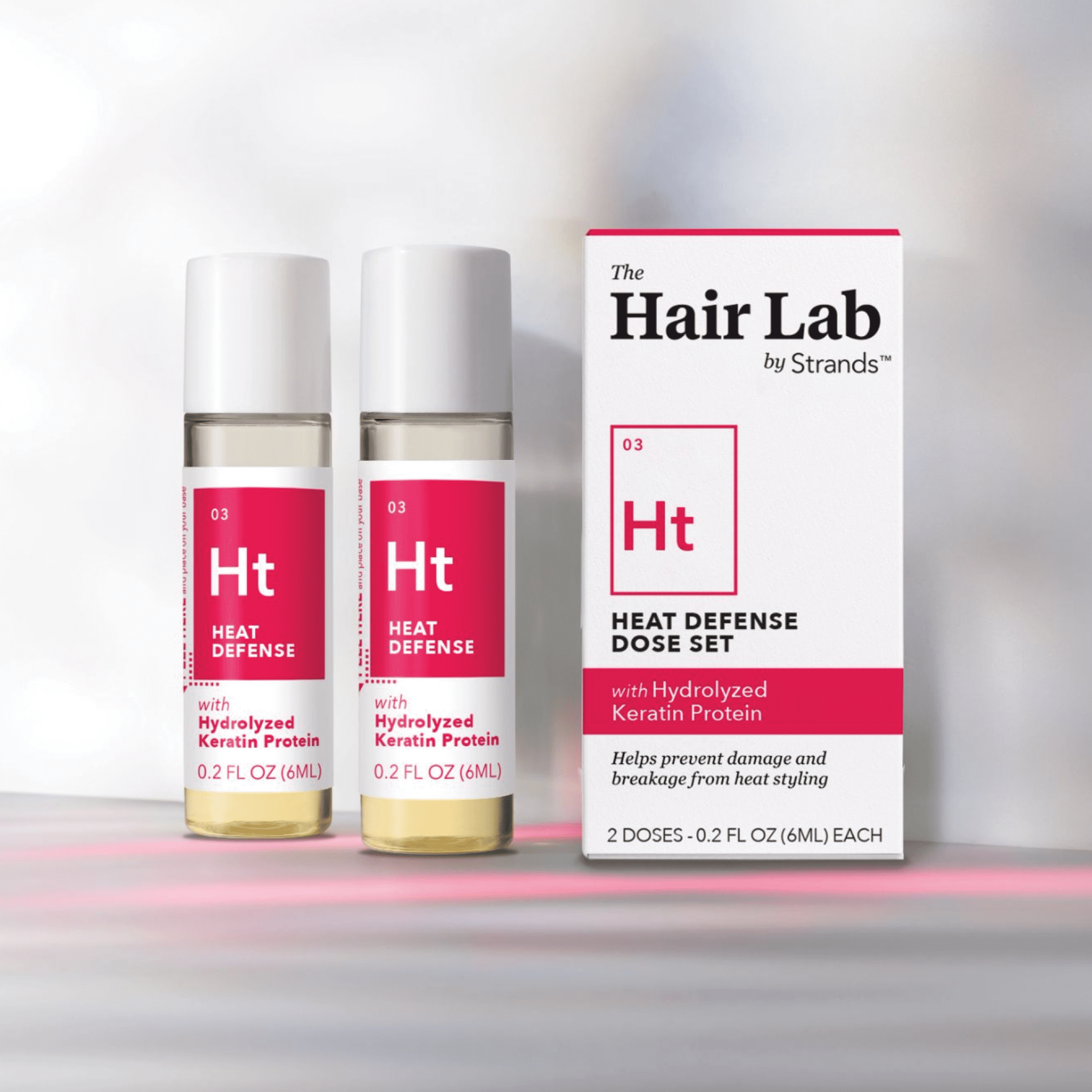 The Hair Lab Heat Defense Dose Set with Hydrolyzed Wheat Protein, 2 x 0.2 oz.