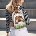 thumbnail image 5 of Disketp Brown Bunny Mochila de Lona Estampada, Mochila Escolar de Viaje Ligera para Estudiantes y Portátil-Small, 5 of 5