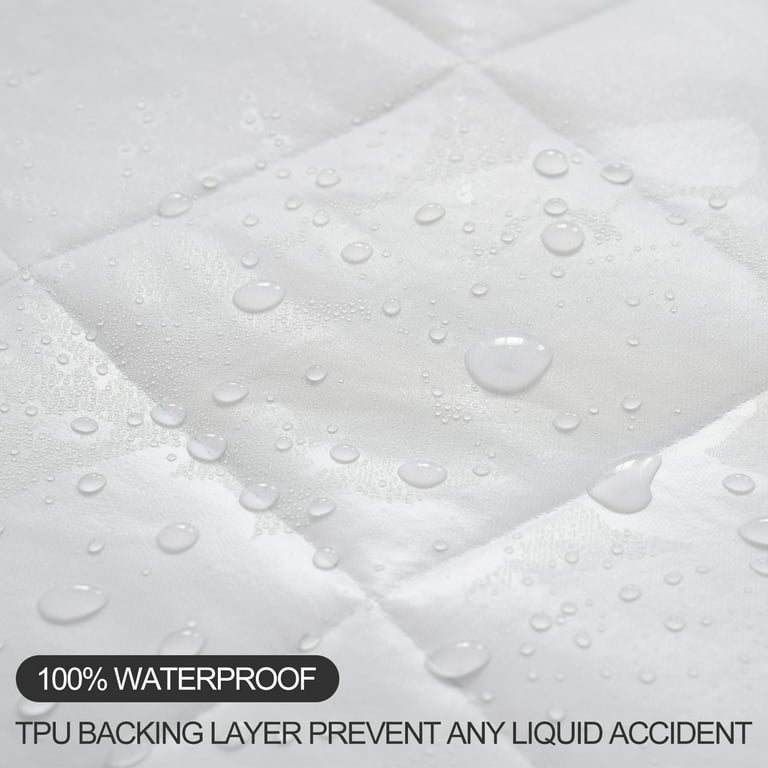 Waterproof Mattress Protector Queen Size - 100% Organic Cotton  Hypoallergenic Breathable Mattress Pad Cover, 18” Deep Pocket, Vinyl Free -  60” x 80”