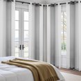 thumbnail image 2 of XWZO Grey Curtains Set of 2, Faux Linen Gradient Sheer Curtains 54 Inch Long, Ombre Short Curtain Drapes for Small Window, 52 x 54 Inches, Grey, 2 of 7