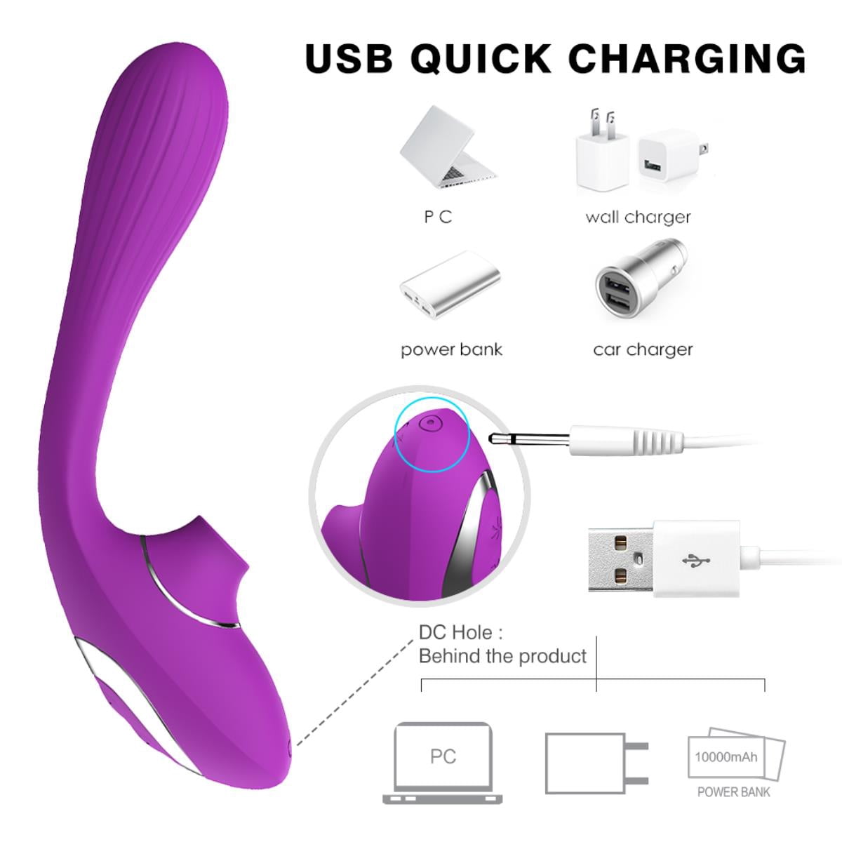 Personal Handheld Massager Full Body Massager, Electric Massager for Face Neck Back Shoulder Waist Leg Feet, Portable 5 Mode Massager for Women MenA052