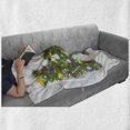 thumbnail image 6 of Letter K Soft Flannel Fleece Throw Blanket, Colorful Christmas Pine Tree Letter with Bauble Candy and Angel, Cozy Plush for Indoor and Outdoor Use, 60" x 80", Multicolor, by Ambesonne, 6 of 6