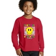 thumbnail image 2 of Wild Bobby 100th Day of School Retro Cute Smiley Face, 100 Days of School 2024 2025 Design for Kids Youth Boys Girls School Youth Longsleeve Shirt, 2 of 6